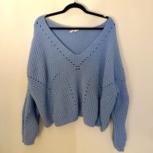 Blue Soft Oversized Sweater